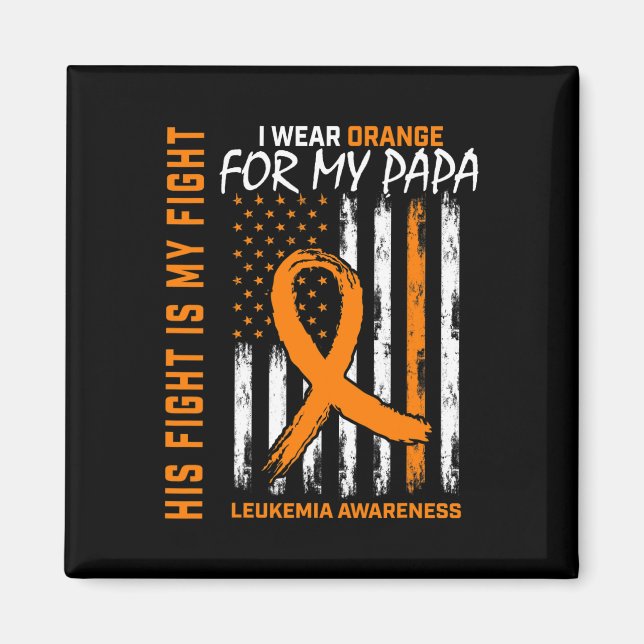 Bekämpning av leukemi Cancer Awareness Pappa Ameri Magnet (Framsidan)