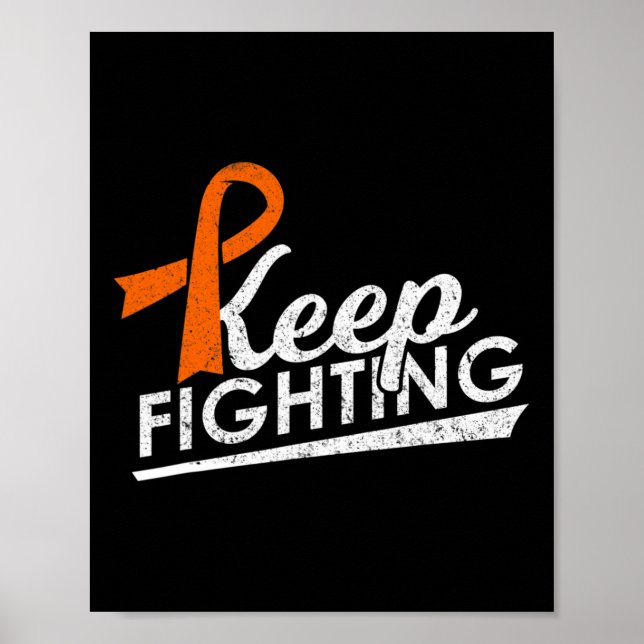 Bekämpning av Leukemi Många Sclerosis Warrior Medv Poster (Framsidan)