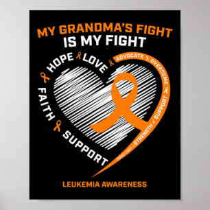 Bekämpning av leukemi Medvetandehet Grandma Manar Poster