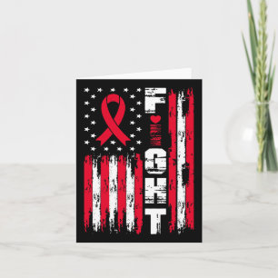 Bekämpning av medvetenhet om blodcancer Patriotic Kort