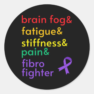 Bekämpning av medvetenheten om Fibromyalgia Runt Klistermärke