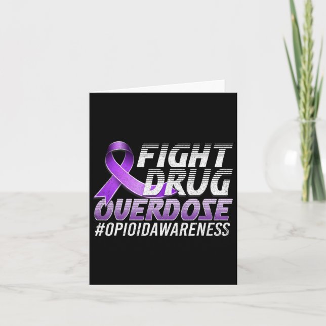 Bekämpning av överdosering Opioid Awareness 2 Kort (Framsida)