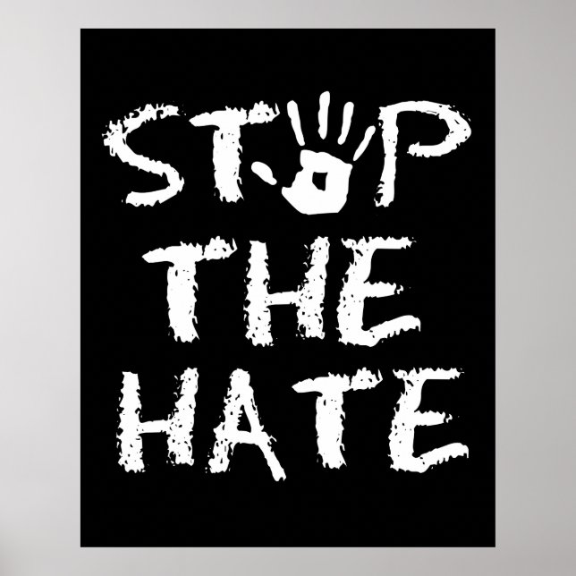 Bekämpning av rasism och hat stoppar hatet poster (Framsidan)