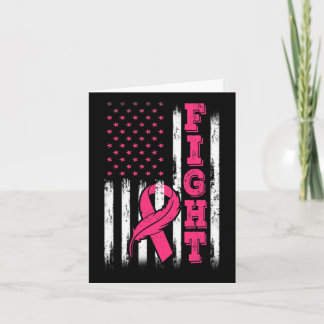 Bekämpning av Rosa Flagga Breast Cancer Awareness Kort