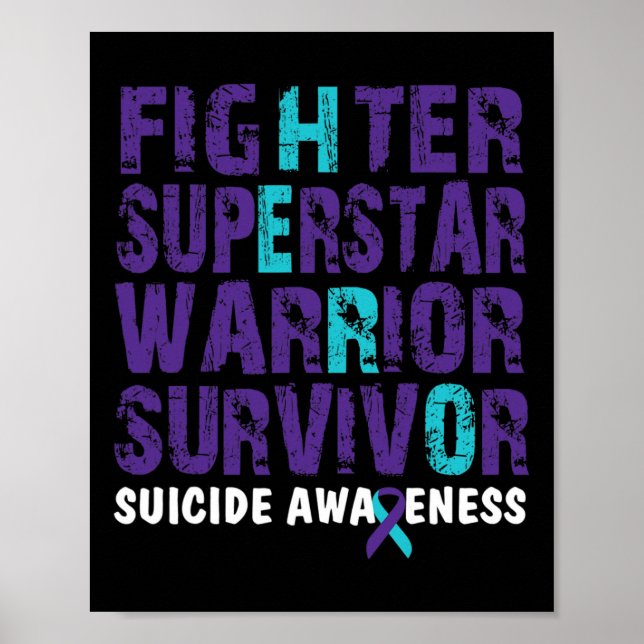 Bekämpning av suicidmedvetenhet om psykisk hälsa poster (Framsidan)