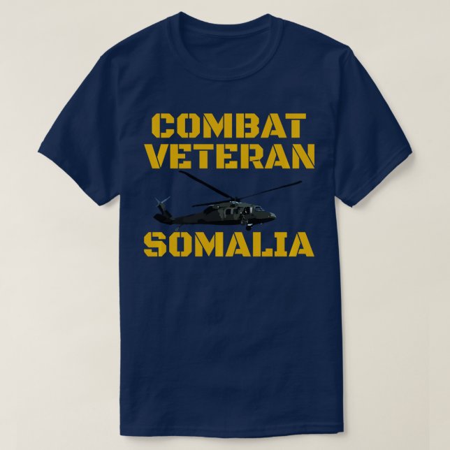 Bekämpning av veteran Mogadishu Somalia Operation  T Shirt (Design framsida)