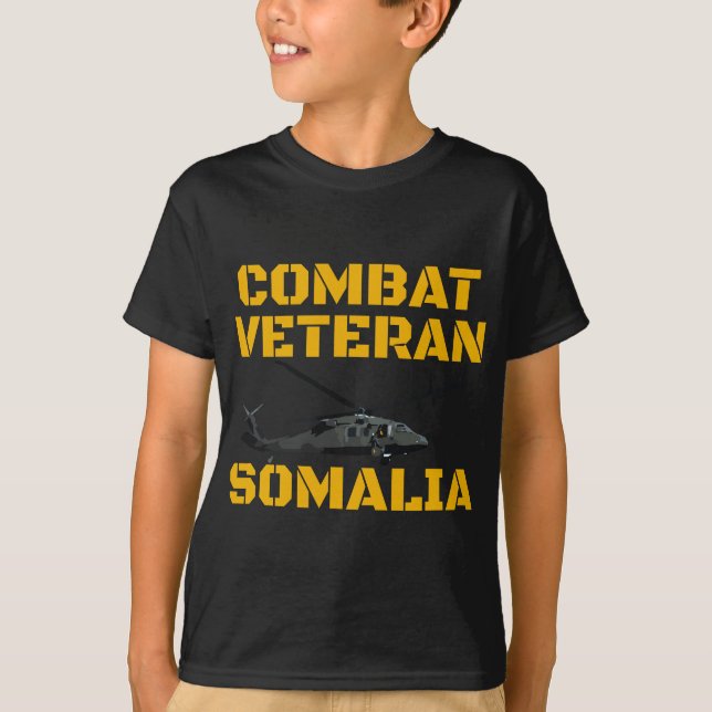 Bekämpning av veteran Mogadishu Somalia Operation  T Shirt (Framsida)