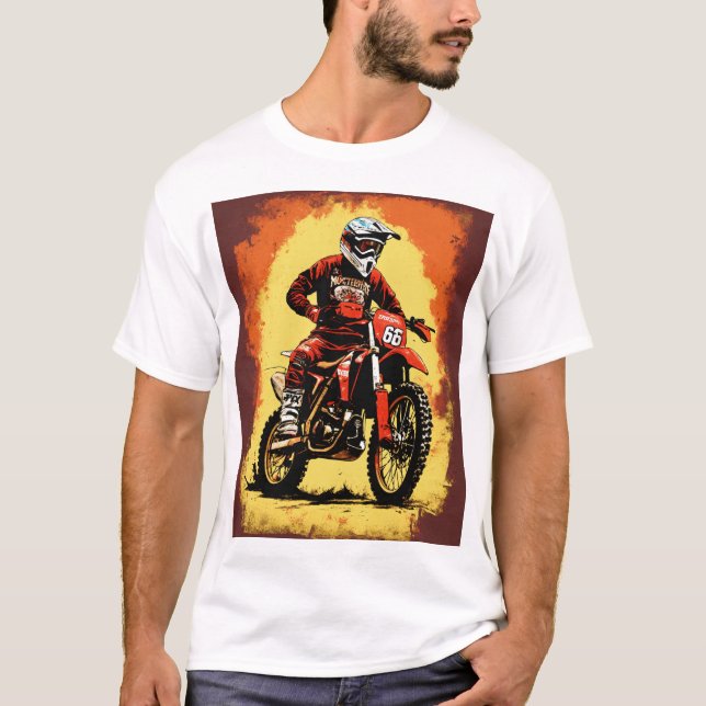 Bekämpningsbar för rider i olika färg t shirt (Framsida)