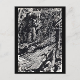 "Bekänn!" Indien bläck teckning Vykort