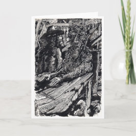 "Bekänn!" Tuschteckning Kort