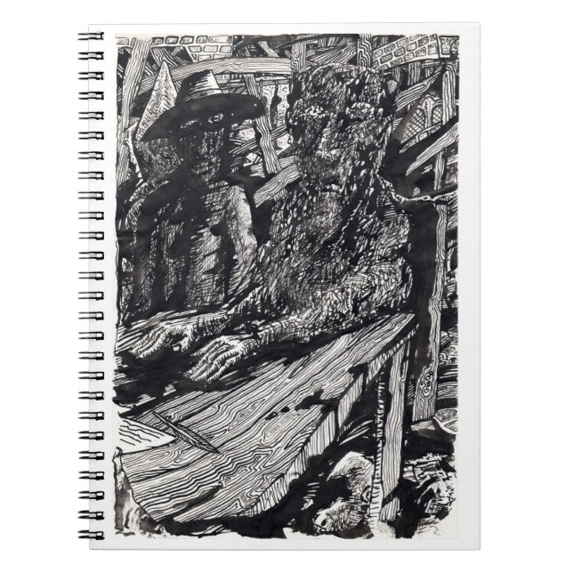 "Bekännelse!", india bläck teckning! Anteckningsbok (Framsidan)