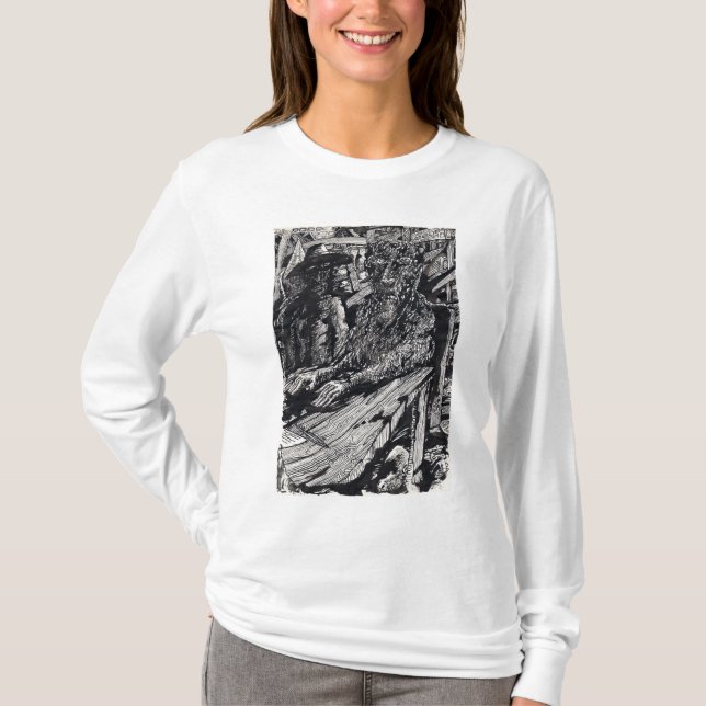 "Bekännelse!", india bläck teckning! T Shirt (Framsida)