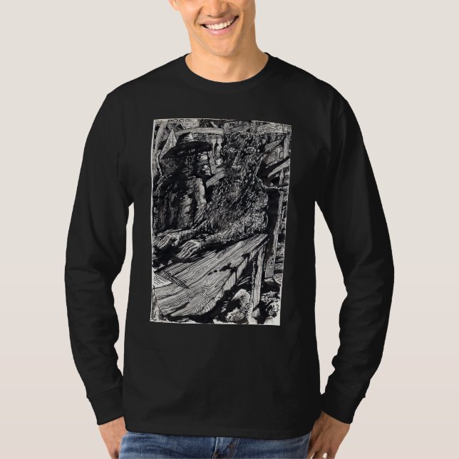 "Bekännelse!", india bläck teckning! T Shirt (Framsida)