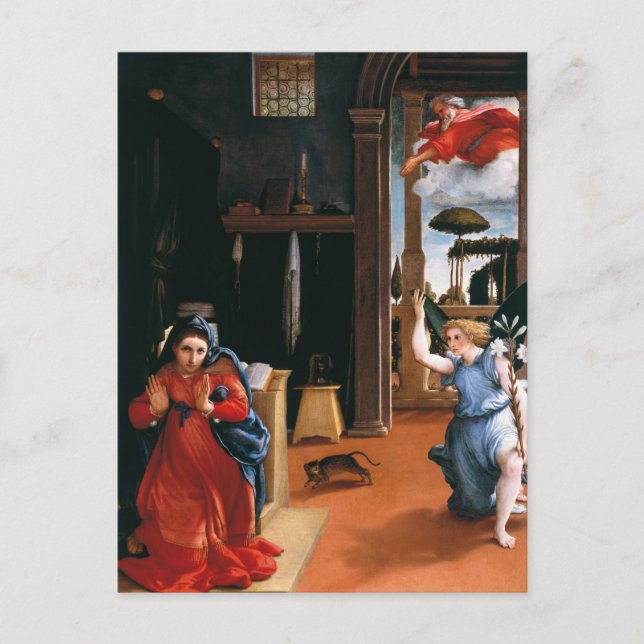 BEKÄNNELSEN I RECANATI av Lorenzo Lotto Vykort (Framsida)