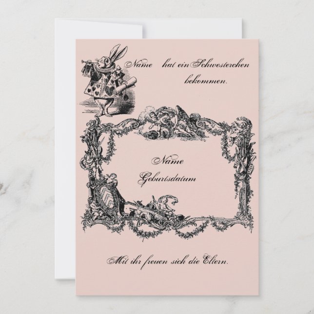 Bekanntgabe zur Geburt – Geburtskarte Inbjudningar (Framsida)