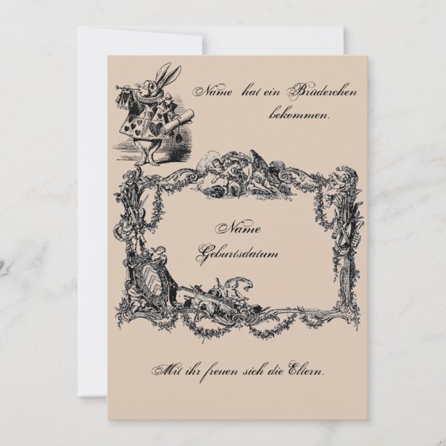 Bekanntgabe zur Geburt – Geburtskarte Inbjudningar (Framsida)