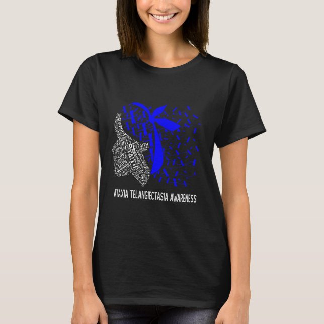 Bekanta Ataxi Telangiectasia Awareness T Shirt (Framsida)
