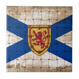 Bekantrad flagga från Nova Scotia Kakelplatta
