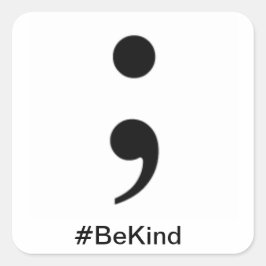 BeKind Fyrkantigt Klistermärke