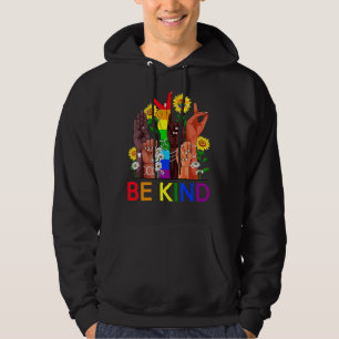 Bekind Lgbtq Blm Equal Human Högers Anti Bulling Hoodie