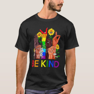 Bekind Lgbtq Blm Equal Human Högers Anti Bulling T Shirt