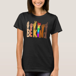 Bekind Lgbtq Blm Equal Human Högers Anti Bulling T Shirt