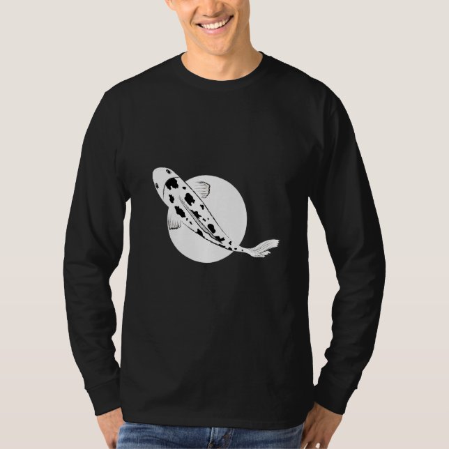 Bekko Koi Fish Brocaded Carp Nishikigoi Pond Amur T Shirt (Framsida)