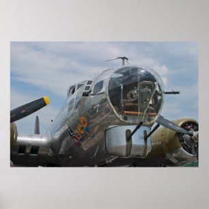 Bekläda artilleristen skjuten B-17G SuperFortress Poster