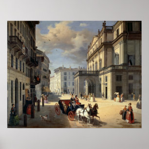 Bekläda av den La Scala theatren, 1852 Poster