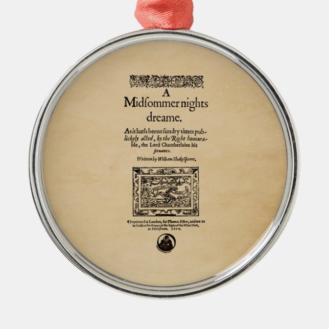 Bekläda biet till en drömQuarto för Midsummer på Julgransprydnad Metall (Framsidan)