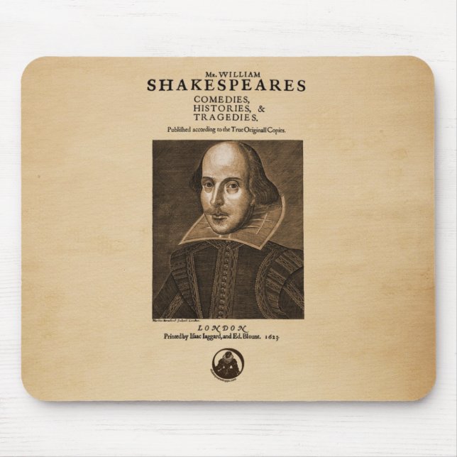 Bekläda biet till Shakespeares första folio Musmatta (Framsidan)