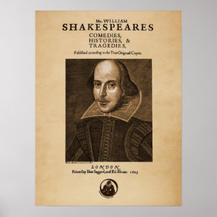 Bekläda biet till Shakespeares första folio Poster