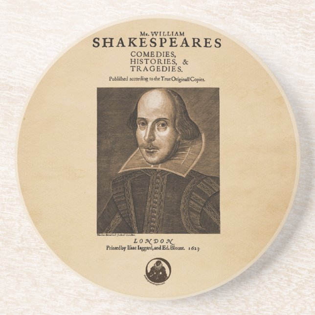 Bekläda biet till Shakespeares första folio Underlägg (Framsidan)
