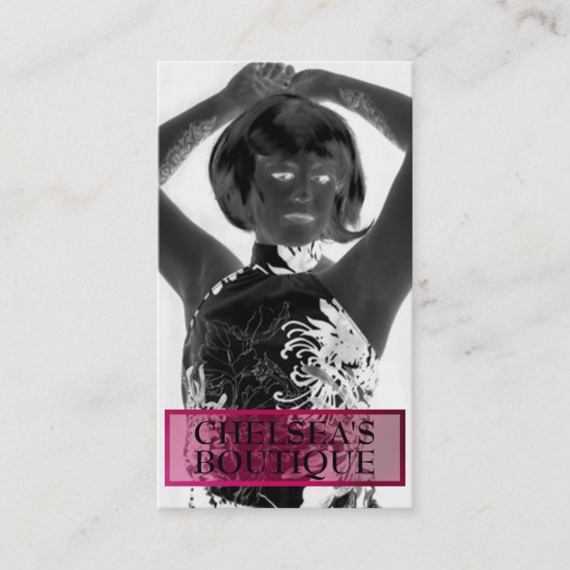 Bekläda Boutiquevisitkortmallar Visitkort (Framsida)