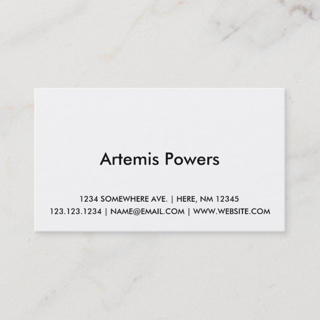 Bekläda endast den enkla visitkortdesignen visitkort (Framsida)