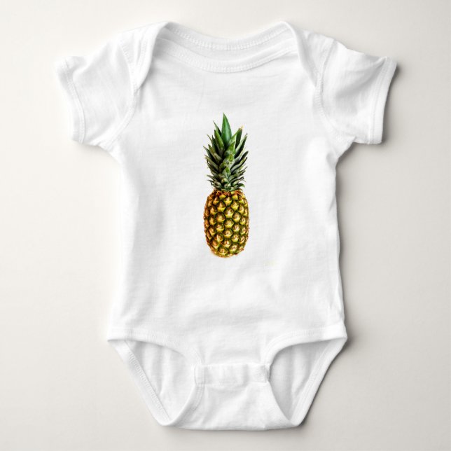 Bekläda för ananastryckbebis tee shirt (Framsida)