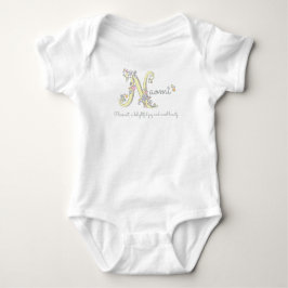 Bekläda för bebis för monogram för Naomi Tee