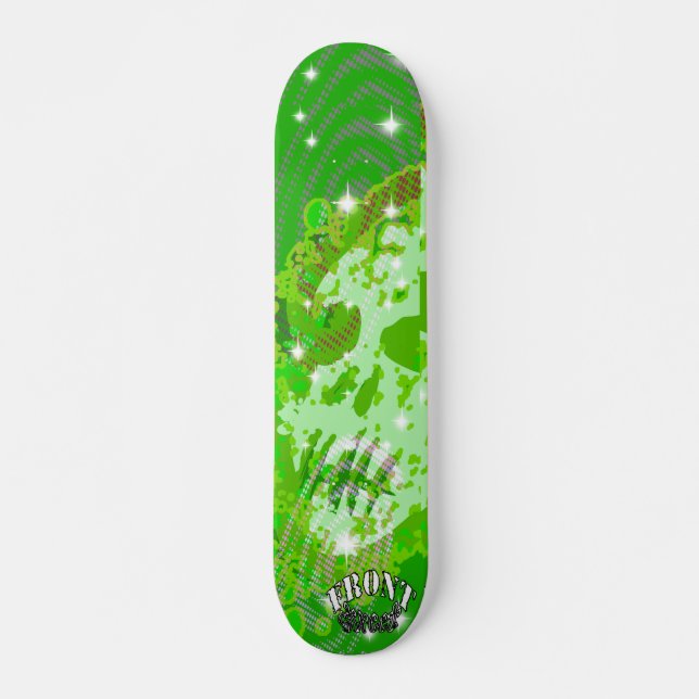 Bekläda gatafantomgrönt mini skateboard bräda 18,5 cm (Framsida)
