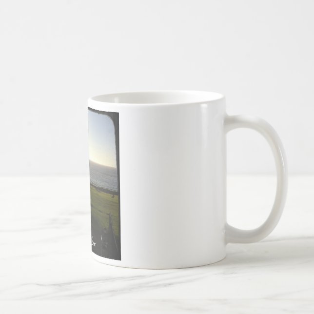 Bekläda gräsmatta på Esalen, stora Sur Kaffemugg (Höger)