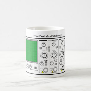 Bekläda - panelen av en oscilloskopspänningsTest Kaffemugg