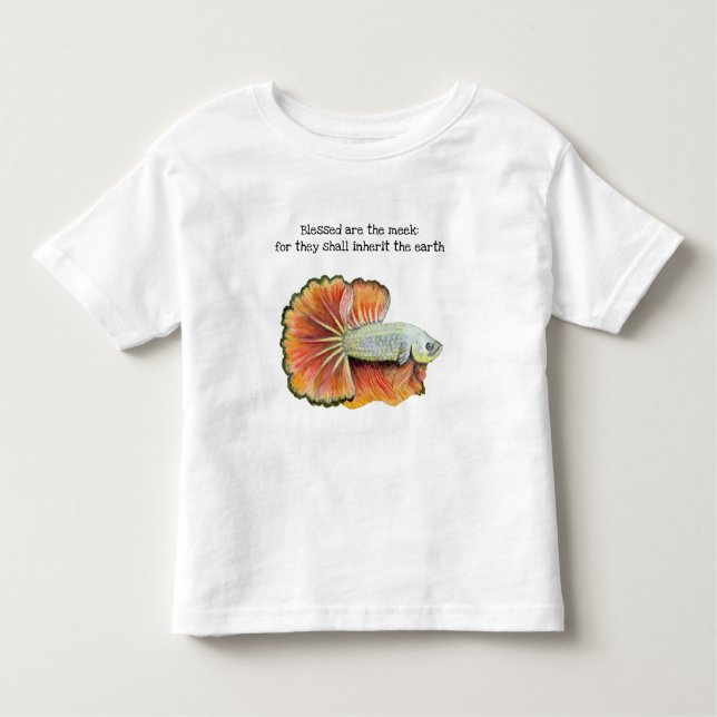 Beklädda är fiskens Småbarn T-shirt (Framsida)