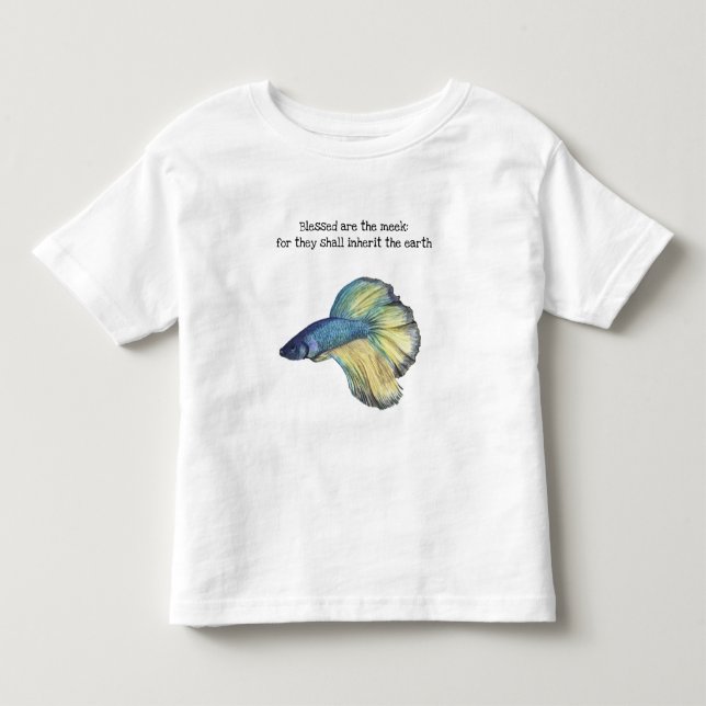 Beklädda är fiskens Småbarn T-shirt (Framsida)