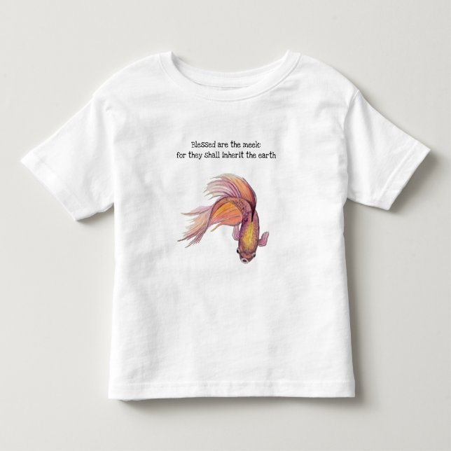 Beklädda är fiskens Småbarn T-shirt (Framsida)
