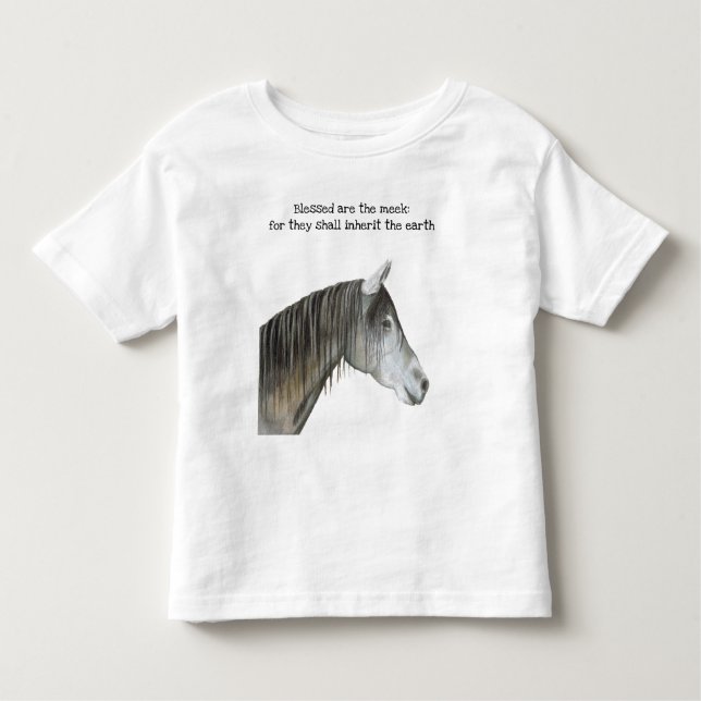 Beklädda är Meek Horse Småbarn T-shirt (Framsida)