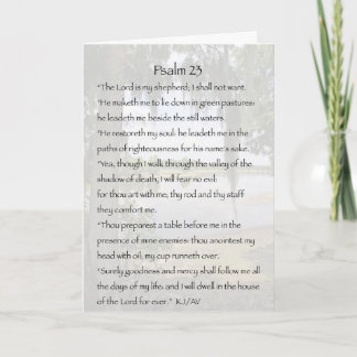 Beklagandekort för Psalm 23 Kort