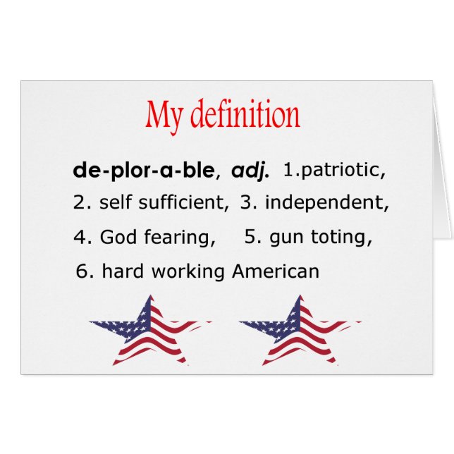 Beklagansvärt min definition hälsningskort (Framsidan Horizontal)