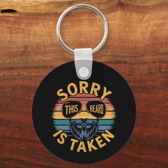 Beklagar att det här skägget har en praktisk Vinta Nyckelring (Framsida)