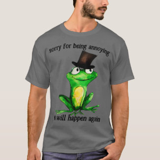 Beklagar att jag känner mig besvärad av grodddesig t shirt