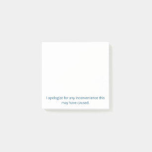 Beklagar de olägenheter som PostIT-anteckningar ge Post-it Block