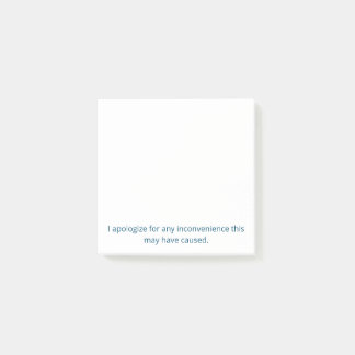 Beklagar de olägenheter som PostIT-anteckningar ge Post-it Block